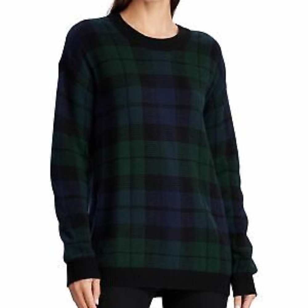 Ralph Lauren *Retro Looking* Wool Green/Blue Plaid Sweater